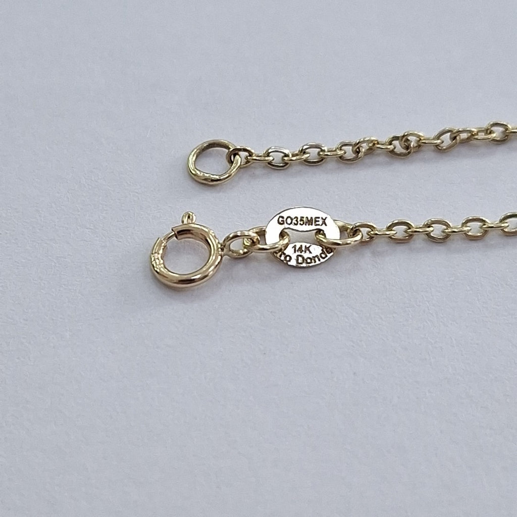PULSERA TEJIDO ESPECIAL C CORAZON ROJO 14K 18 CM 2 GR (NUEVO)
