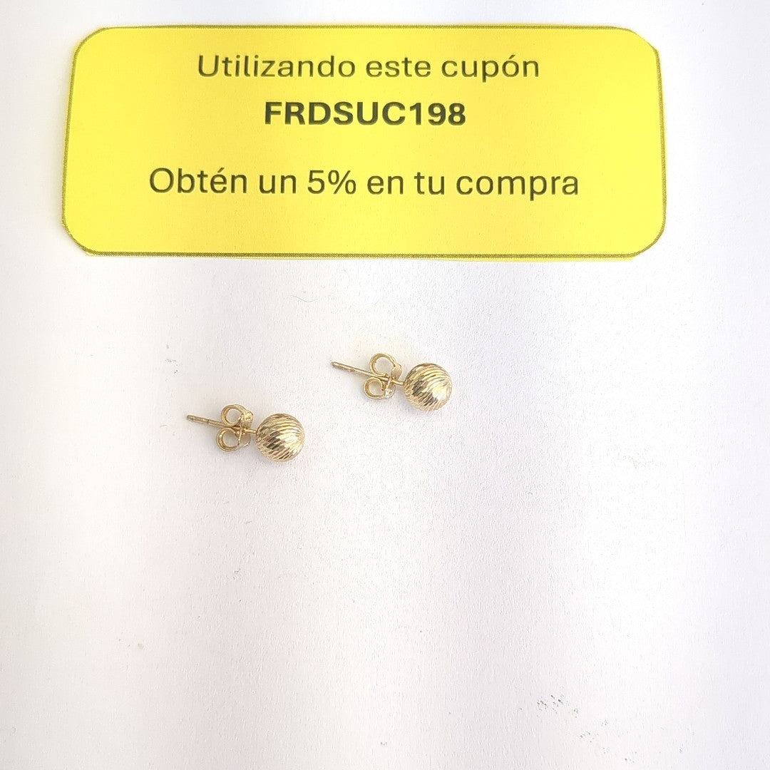 ARETES PAR ORO 10 K 1 GRMS (SEMINUEVO)