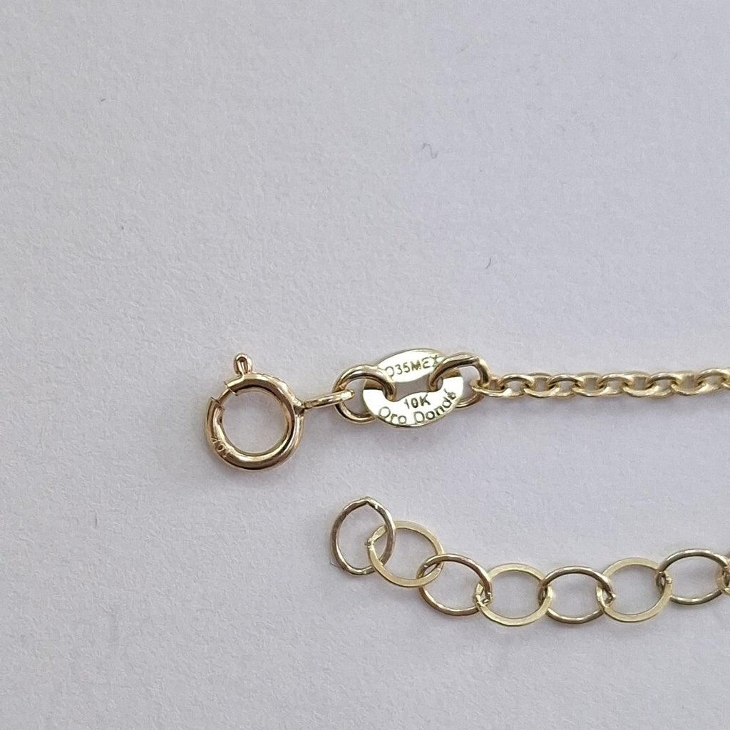 PULSERA ESPECIAL CON DIJES DELFINES 10K 18 CM 2 GR (NUEVO)