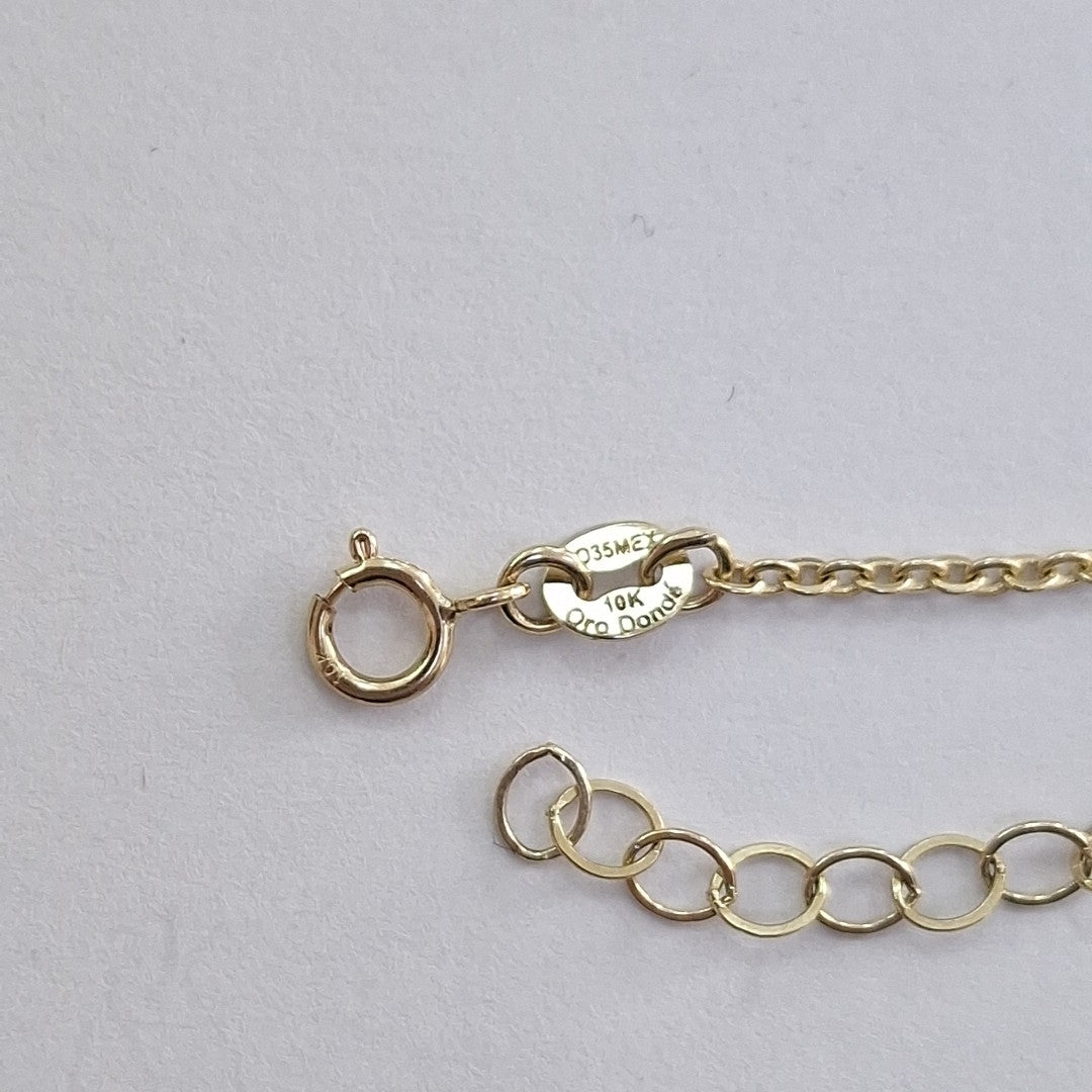 PULSERA ESPECIAL CON DIJES DELFINES 10K 18 CM 2 GR (NUEVO)