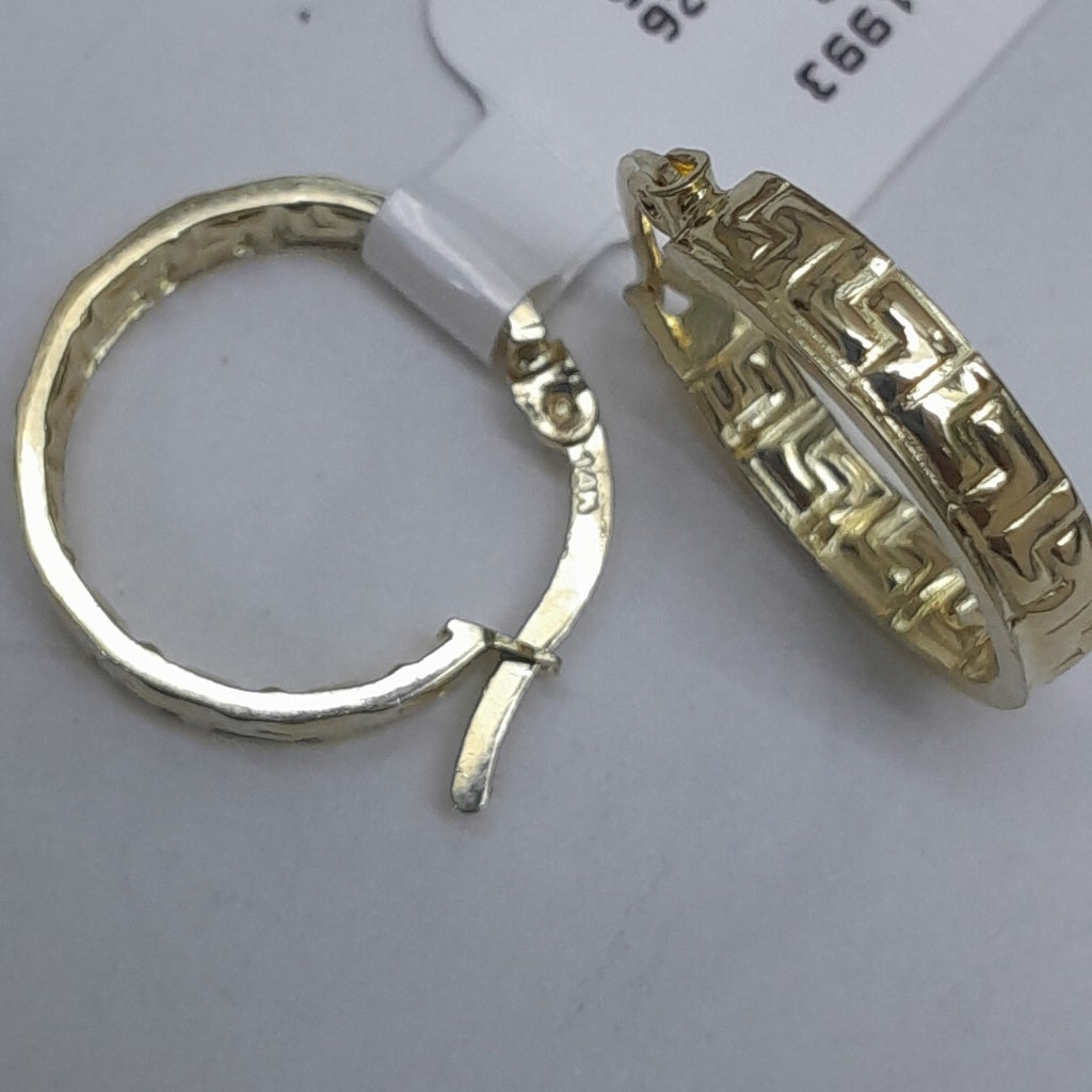 ARETES ARRACADAS FIG GRECAS 14K 1.7 GR (NUEVO)