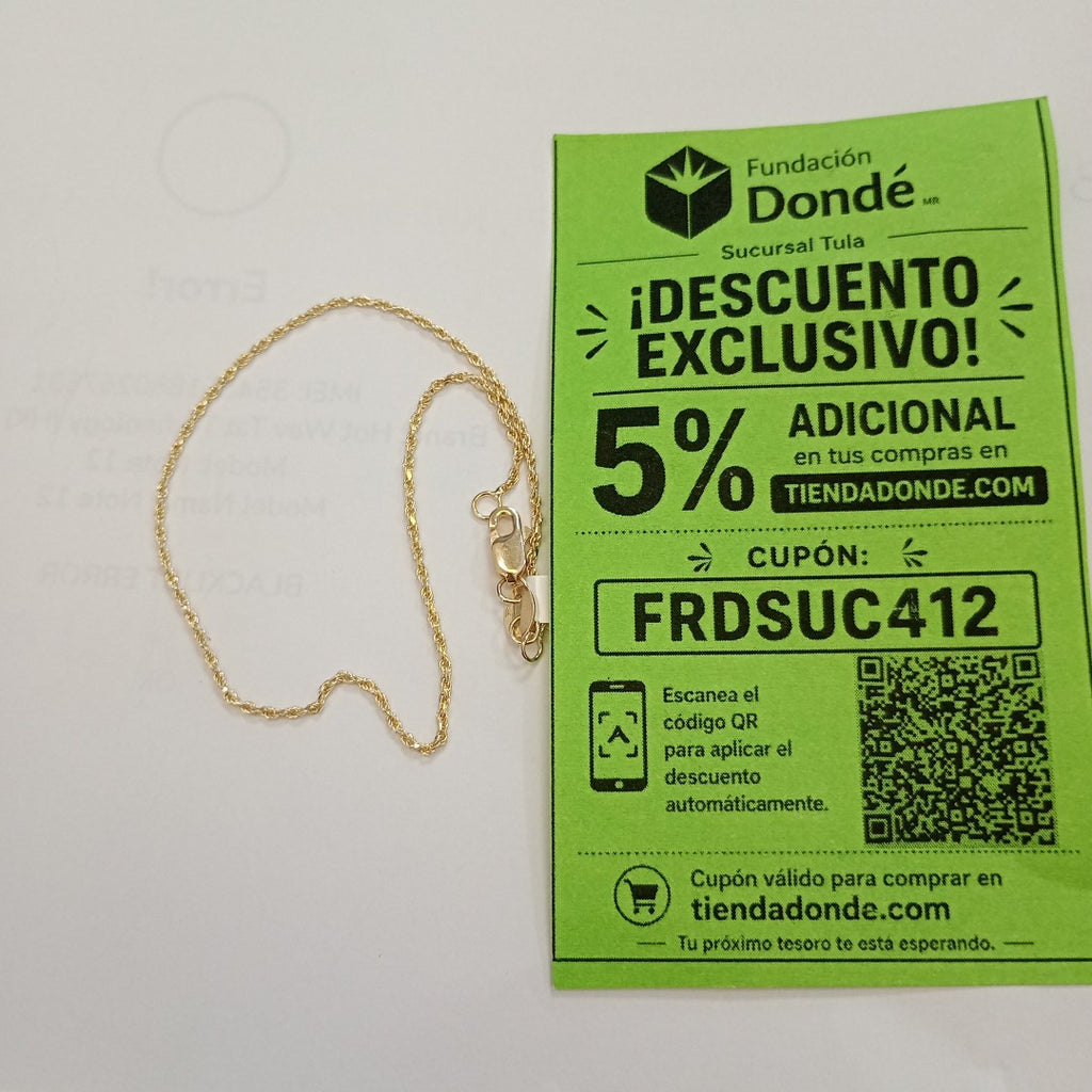 PULSERA TORZAL 14K 21 CM 1.4 GR (NUEVO)