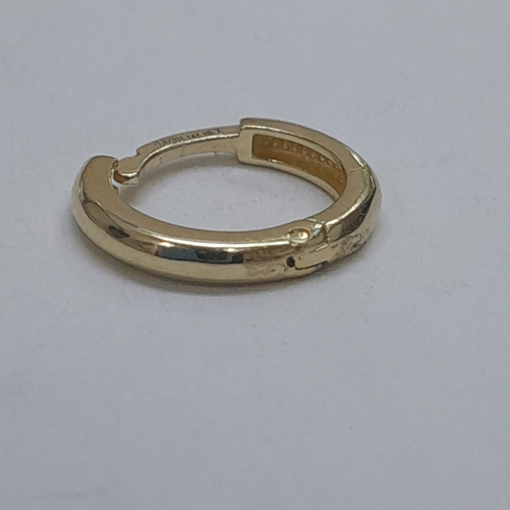 ARETES HUGGIES LISAS 14K 1.3 GR (NUEVO)