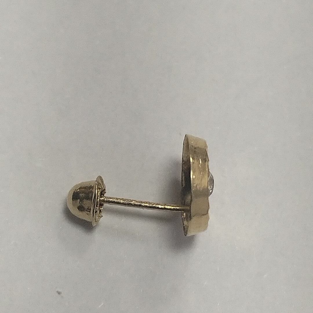 BROQUELES BROQUEL FIG BOTON C CIRCONIA 14K 0.2916 GR (NUEVO)
