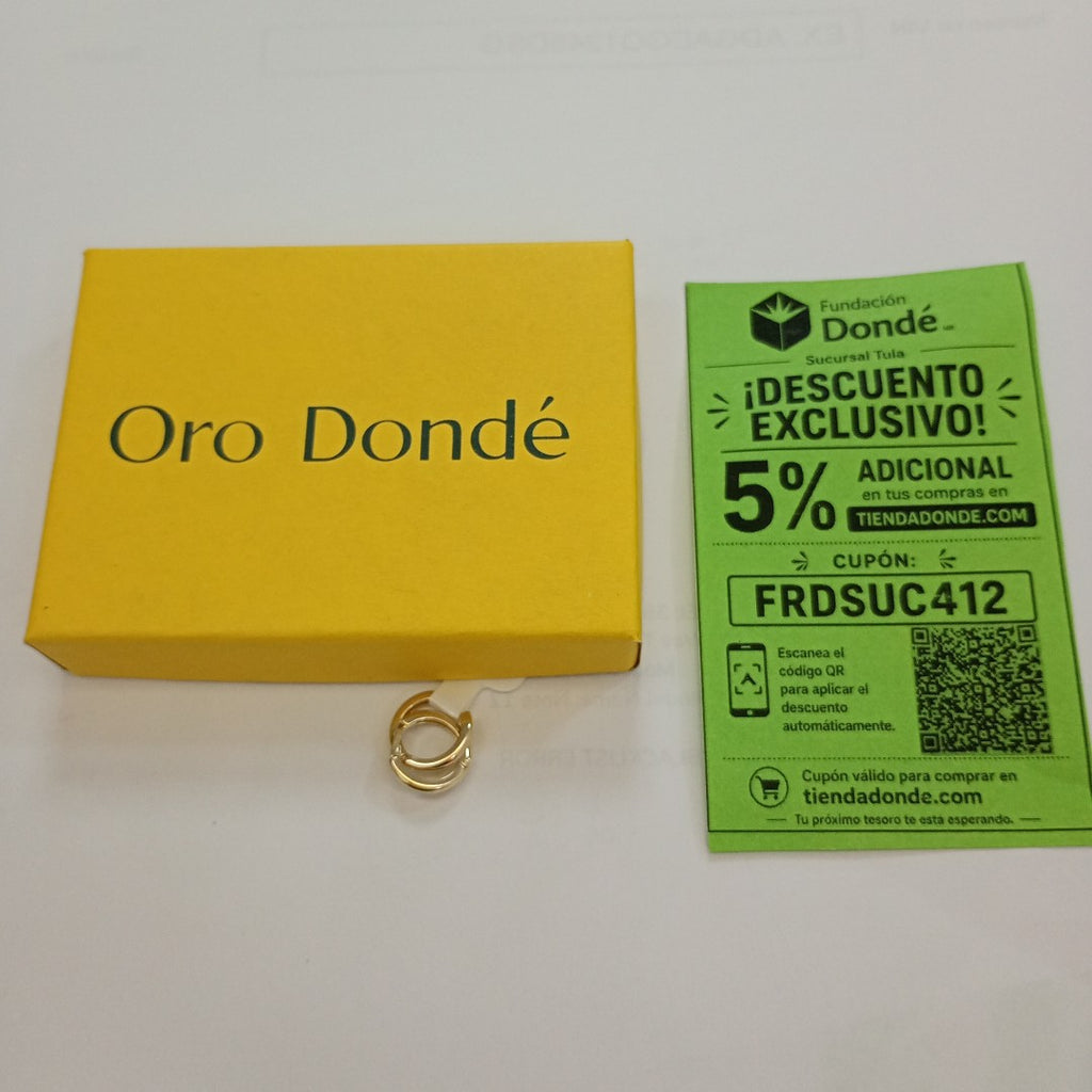 ARETES ARRACADAS LISAS 10K 1.2 GR (NUEVO)