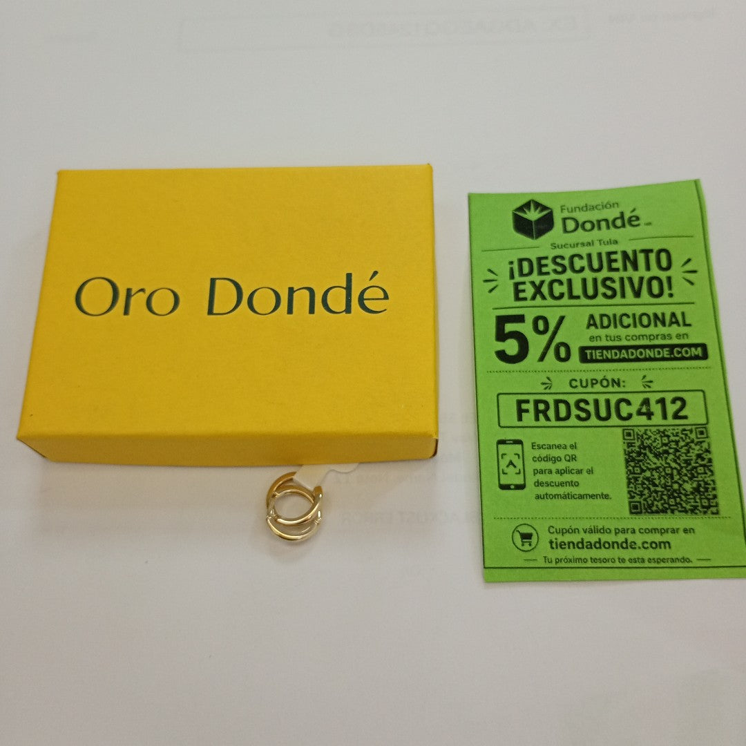 ARETES ARRACADAS LISAS 10K 1.2 GR (NUEVO)