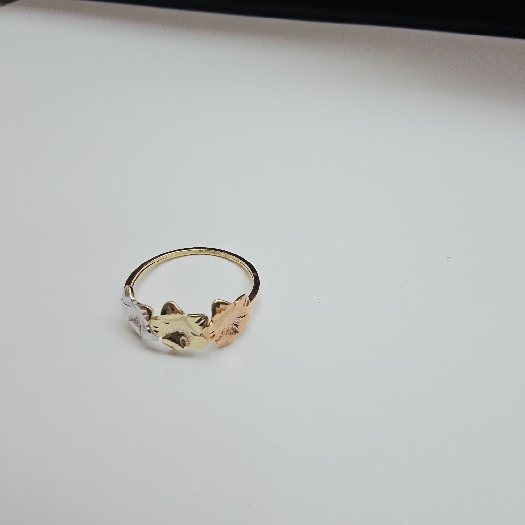 ANILLOS ANILLITO FIG FLORES 10K TALLA 7 1.2 GR (NUEVO)