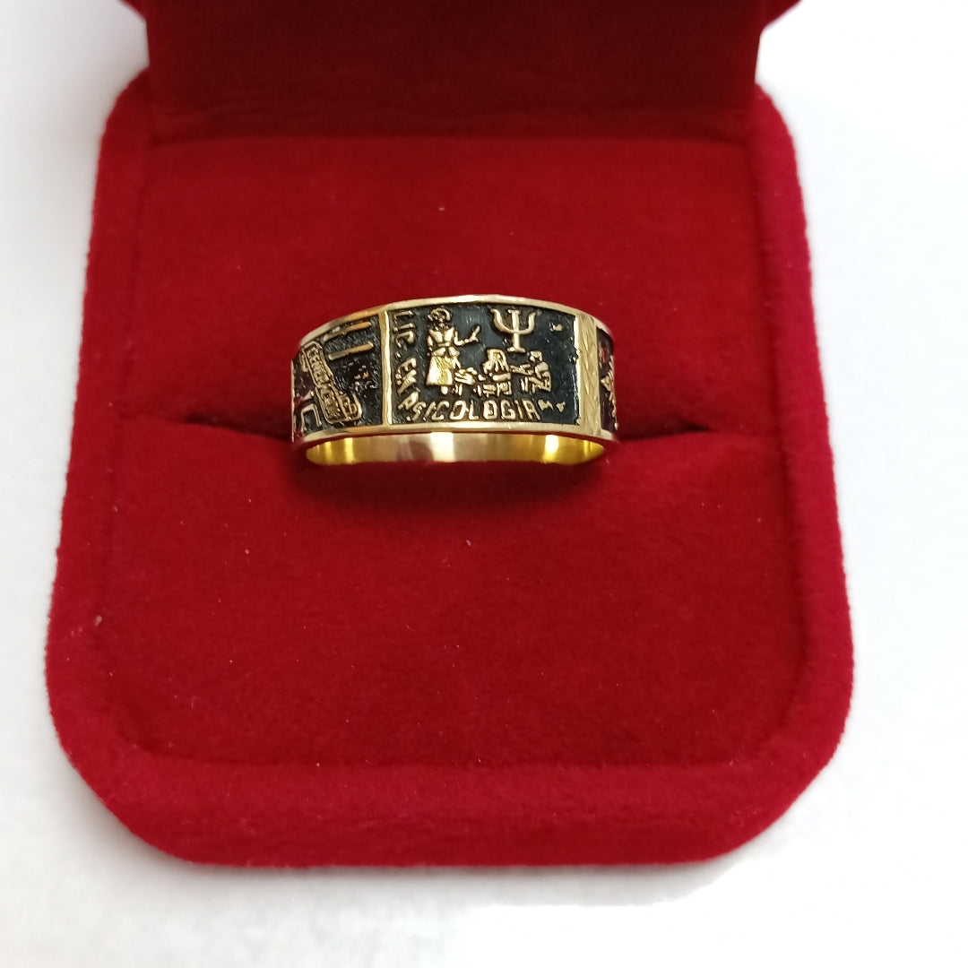 ANILLO DE GRADUACIÓN ORO 10 K 4 GRMS (SEMINUEVO)