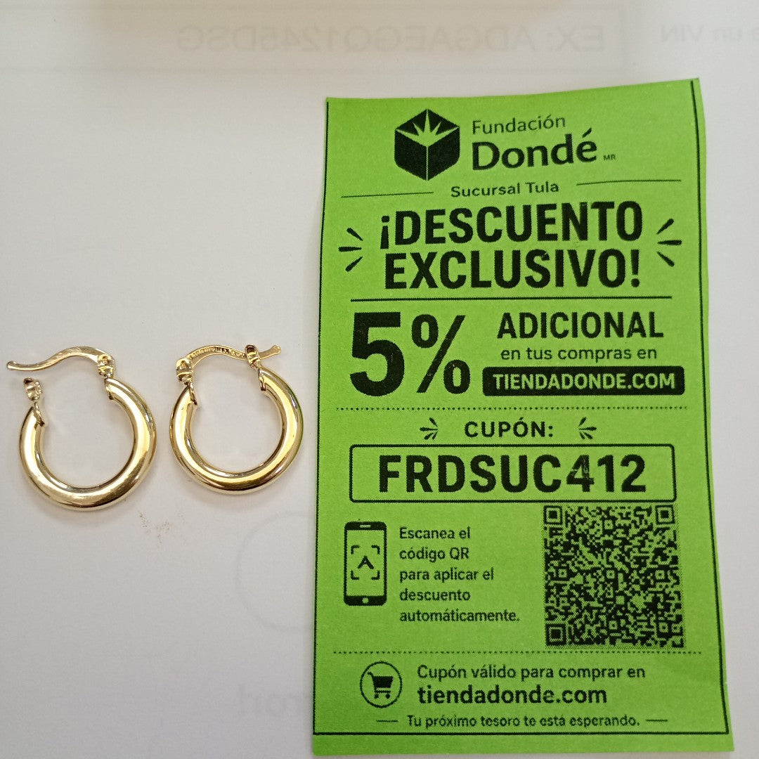 ARETES ARRACADAS 14K 1.6 GR (NUEVO)