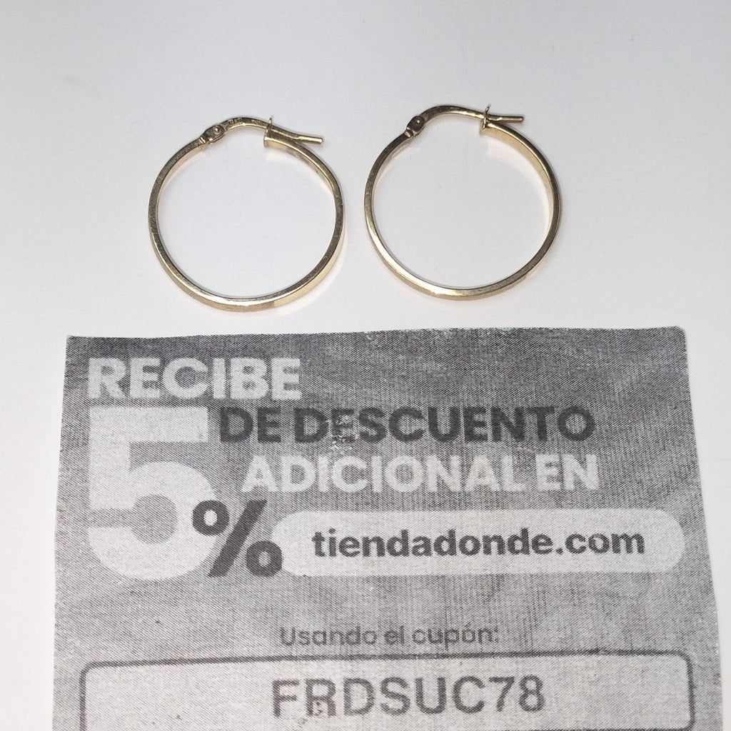ARRACADAS PAR ORO 14 K 1.3 GRMS (SEMINUEVO)