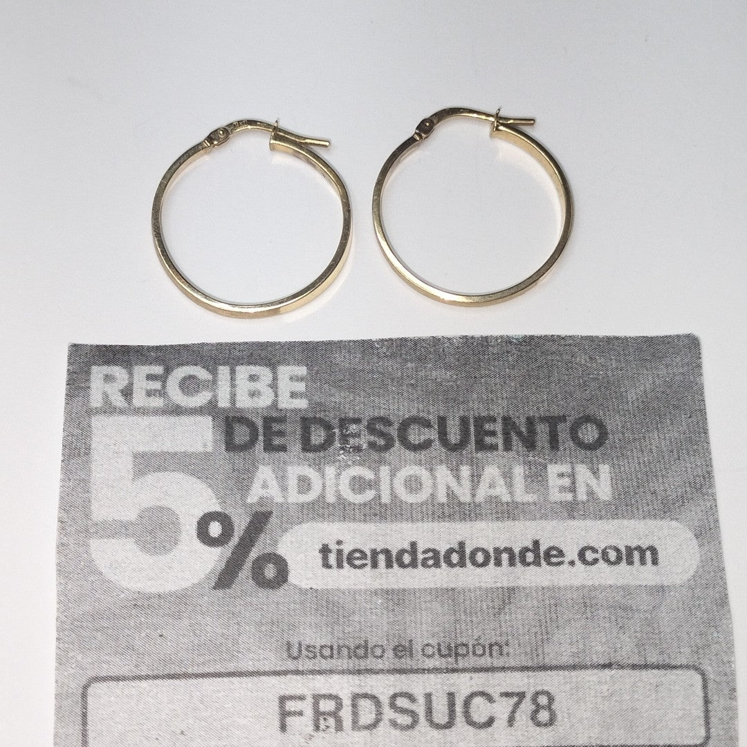 ARRACADAS PAR ORO 14 K 1.3 GRMS (SEMINUEVO)