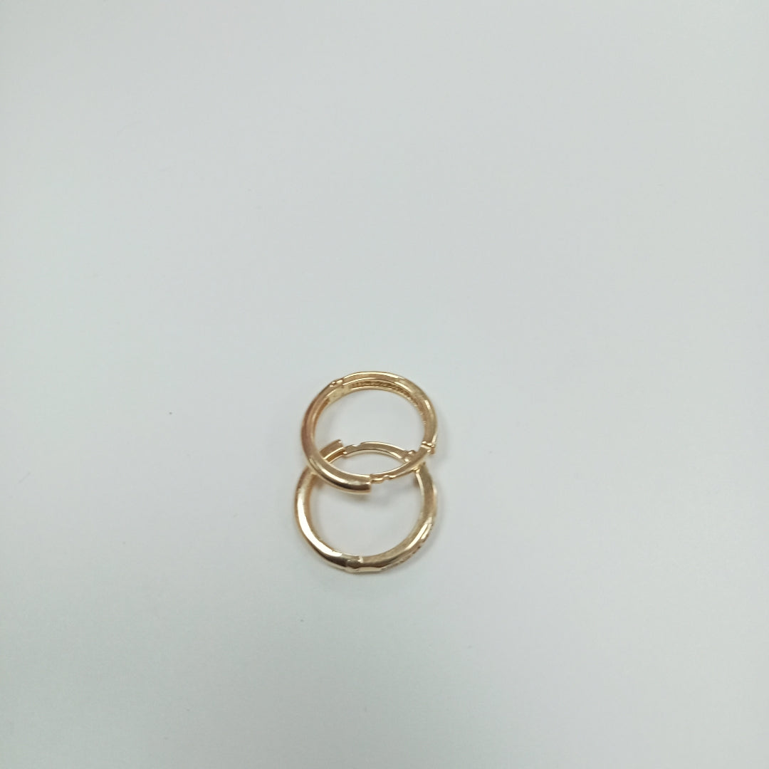 ARETES ARRACADA C CIRCONIAS 14K 1.6 GR (NUEVO)