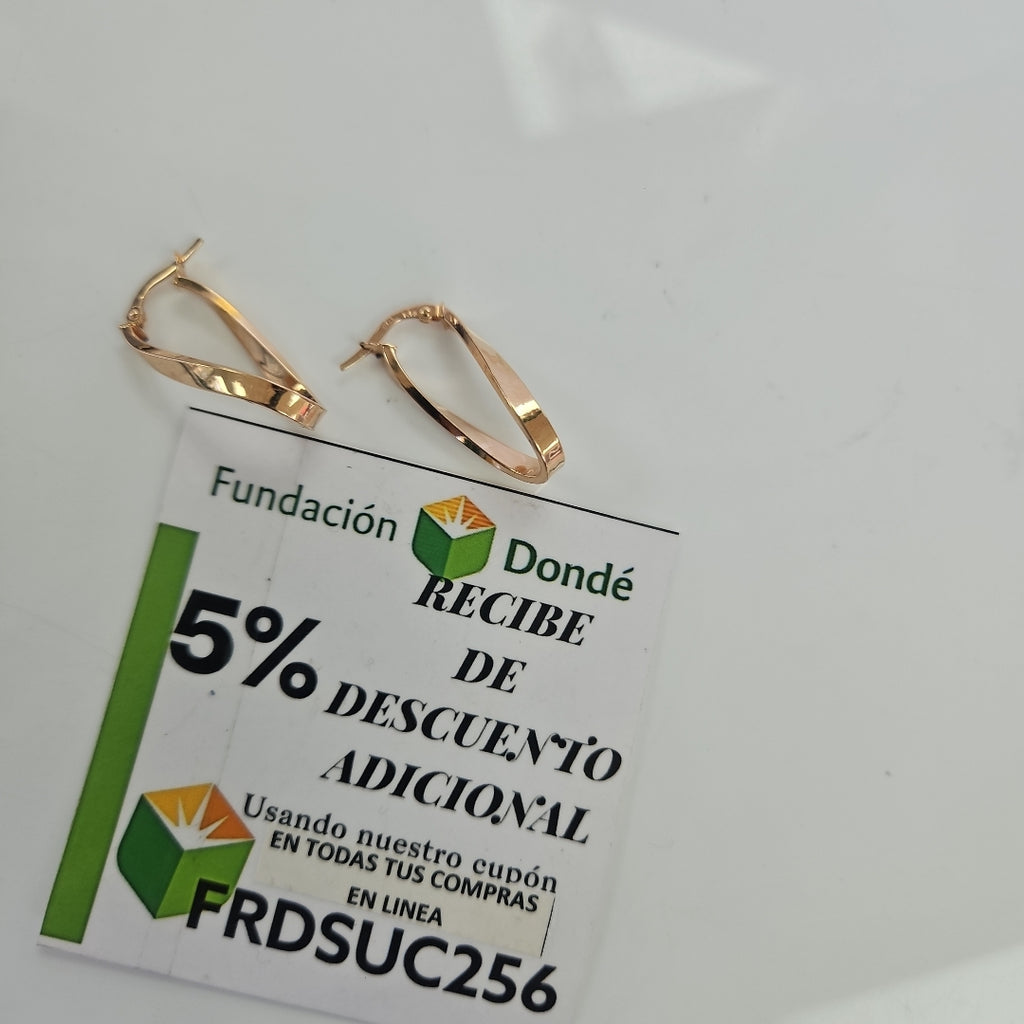 ARRACADAS PAR ORO 14 K 1,40 GRMS (SEMINUEVO)
