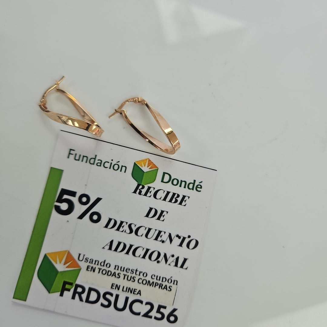 ARRACADAS PAR ORO 14 K 1,40 GRMS (SEMINUEVO)