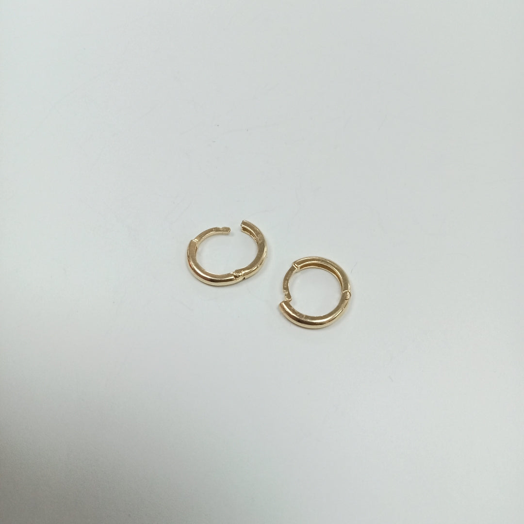 ARETES ARRACADAS LISAS 10K 1.2 GR (NUEVO)