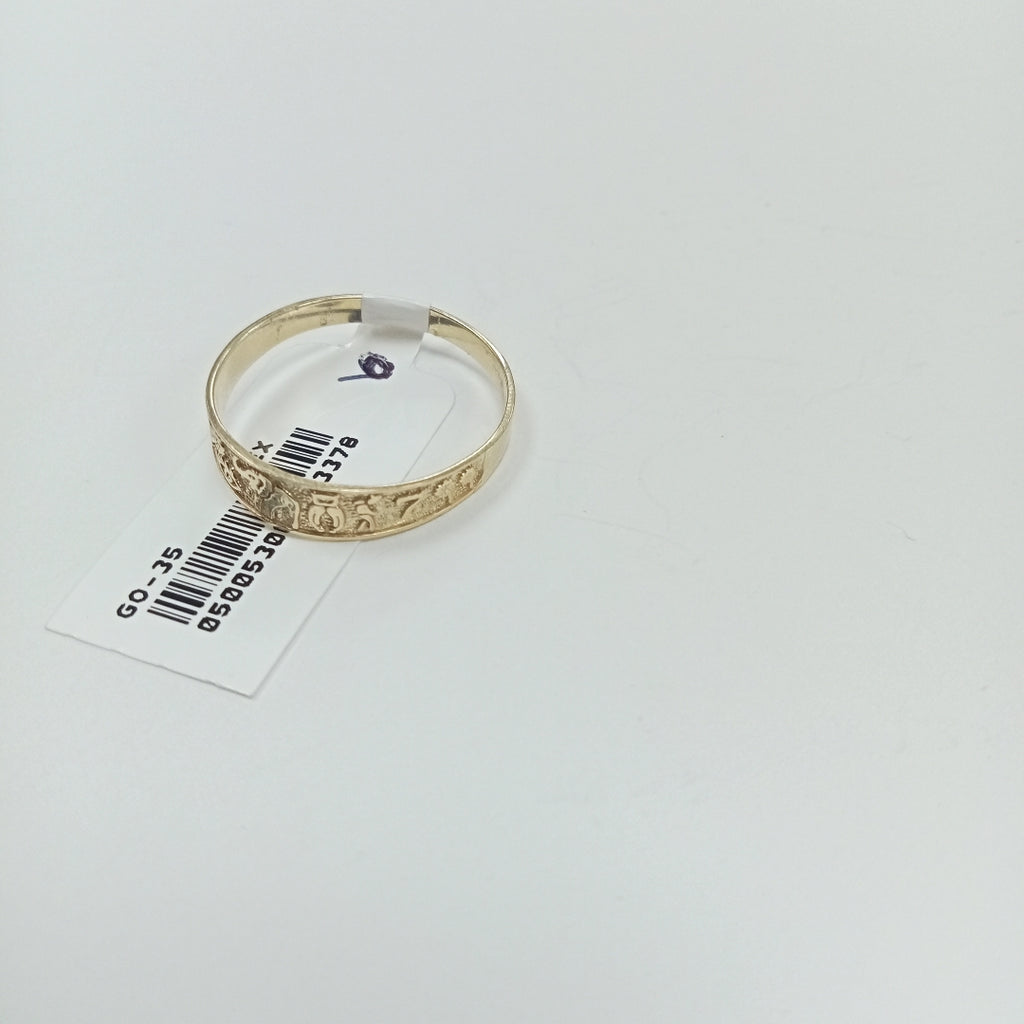 ANILLOS ARGOLLA DE LA SUERTE 10K TALLA 9 1.3 GR (NUEVO)