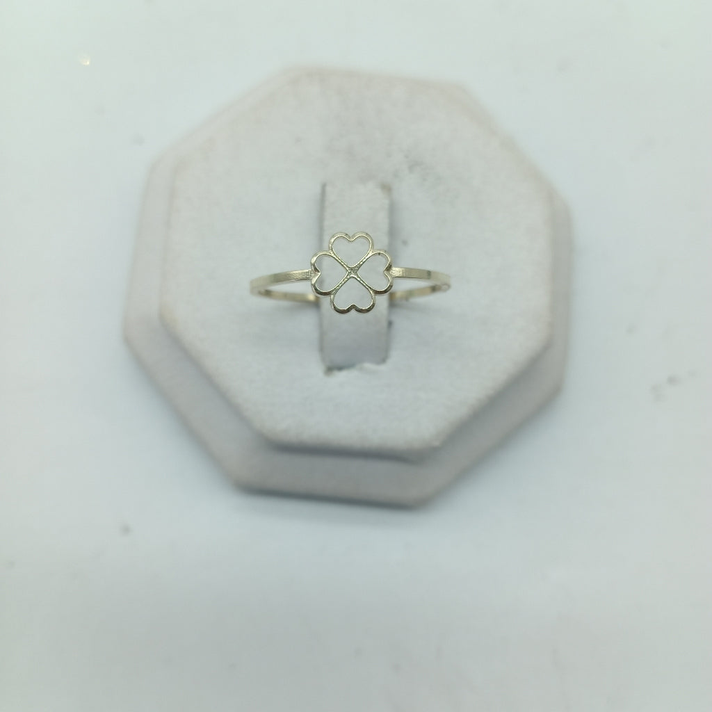 ANILLOS ANILLITO FIG TREBOL 4 HOJAS 10K TALLA 8 0.8 GR (NUEVO)