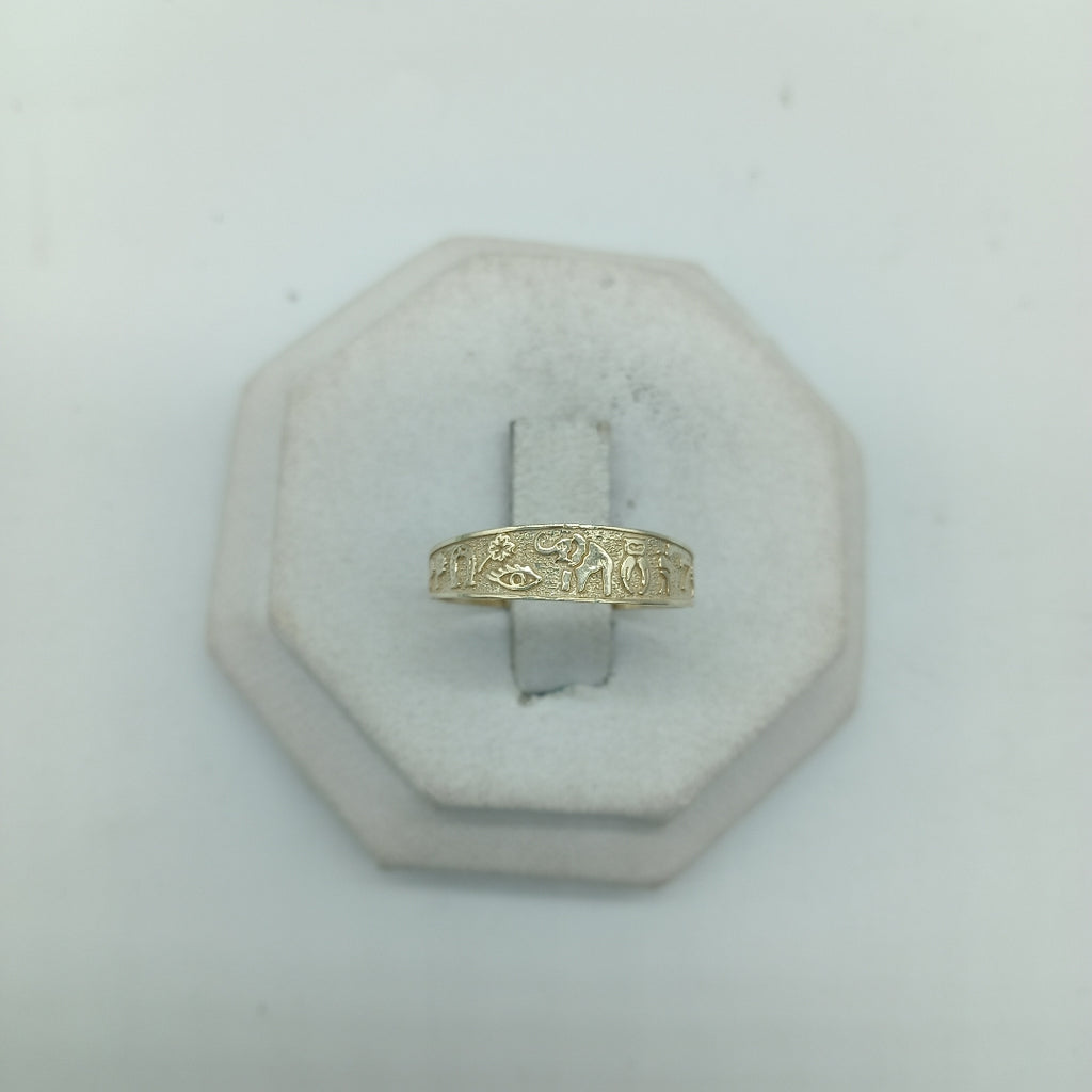ANILLOS ARGOLLA DE LA SUERTE 10K TALLA 7 1.1 GR (NUEVO)