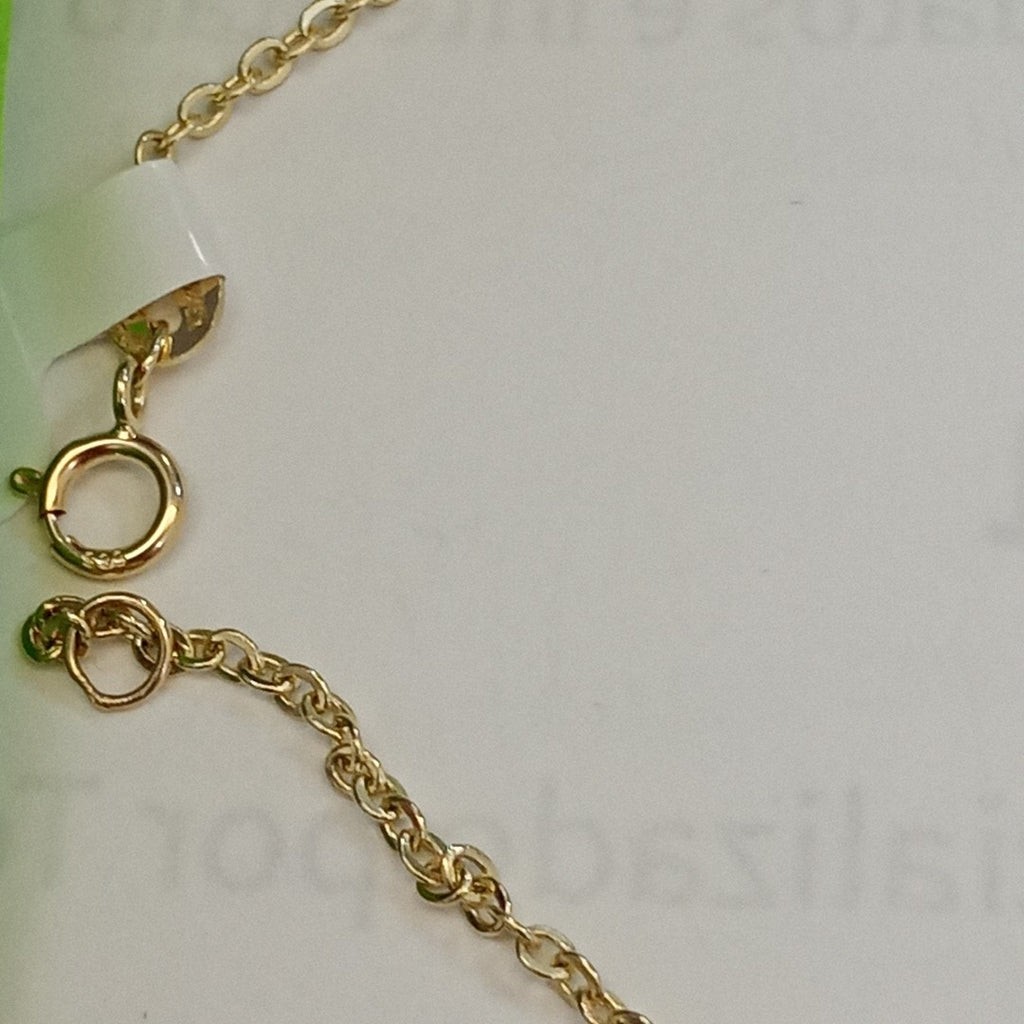 PULSERA TEJIDO ESPECIAL CON BOLITAS 14K 18 CM 1.8 GR (NUEVO)