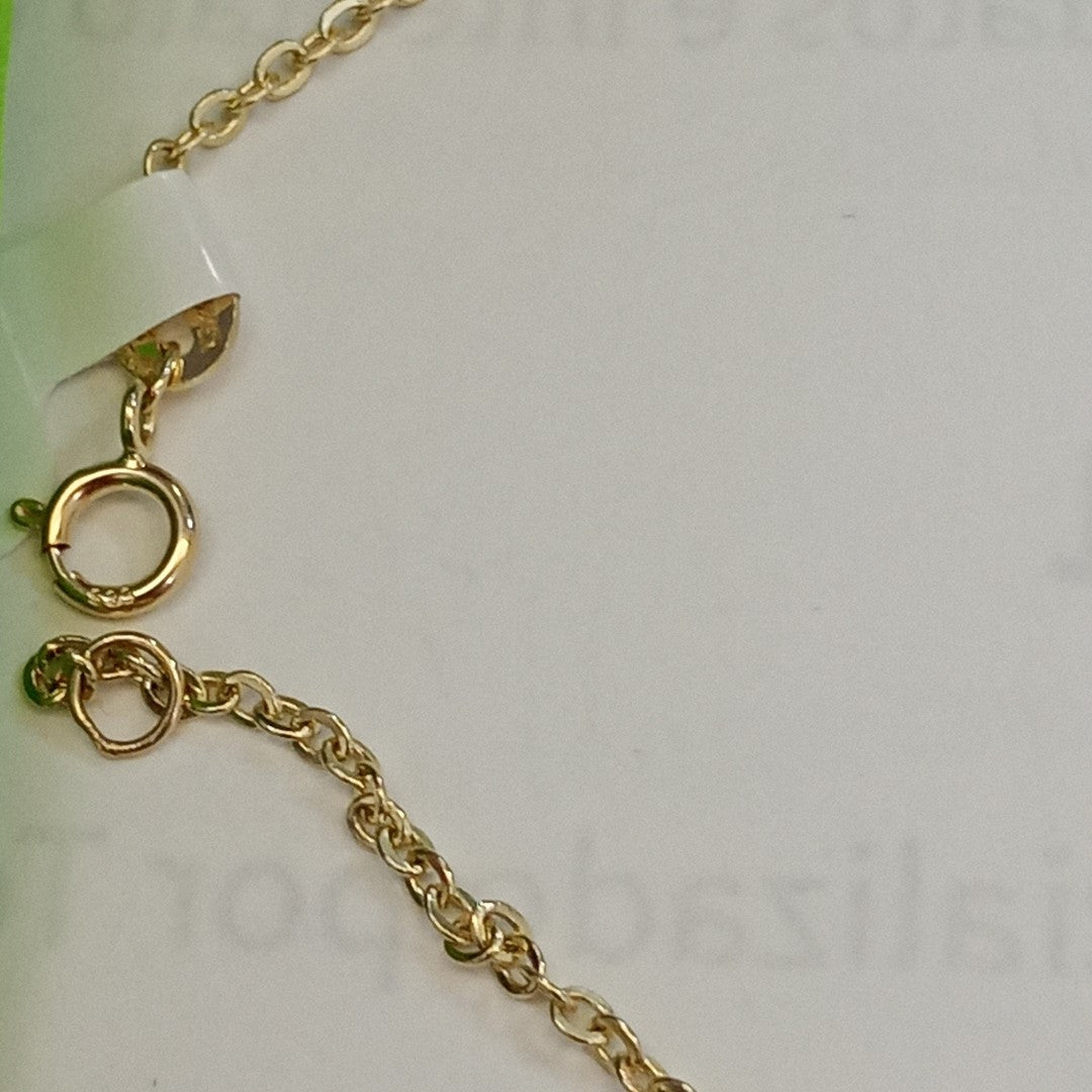 PULSERA TEJIDO ESPECIAL CON BOLITAS 14K 18 CM 1.8 GR (NUEVO)
