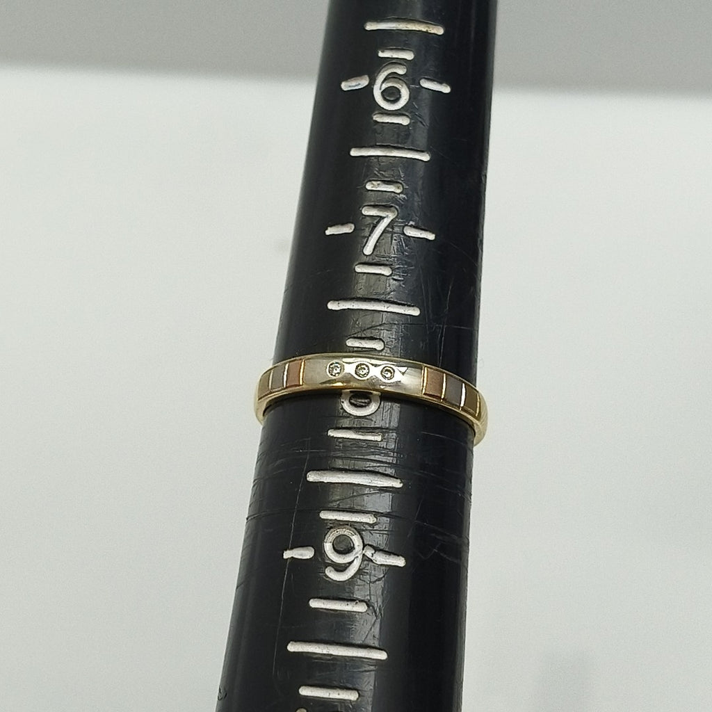ANILLITO ORO COMBINADO 10 K 1,60 GRMS (SEMINUEVO)