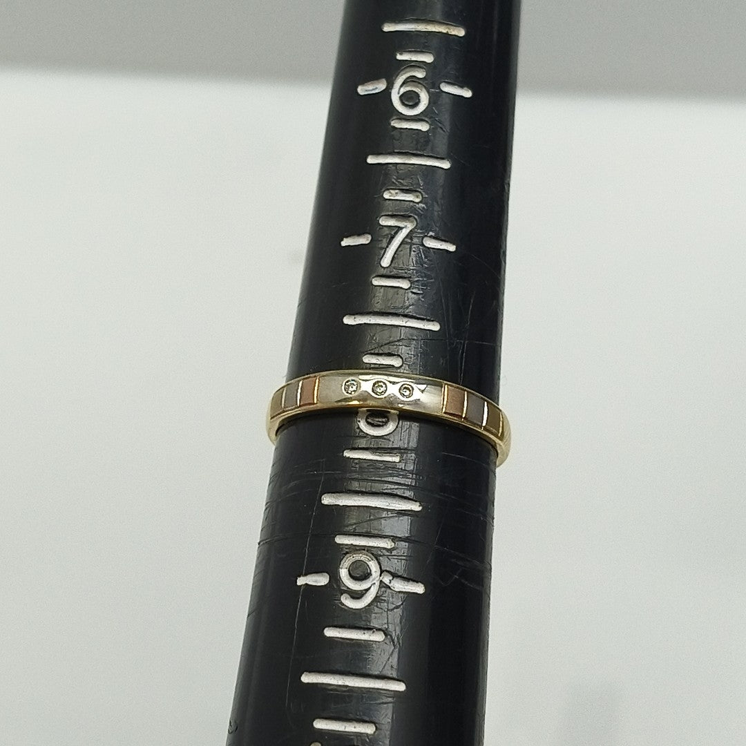 ANILLITO ORO COMBINADO 10 K 1,60 GRMS (SEMINUEVO)