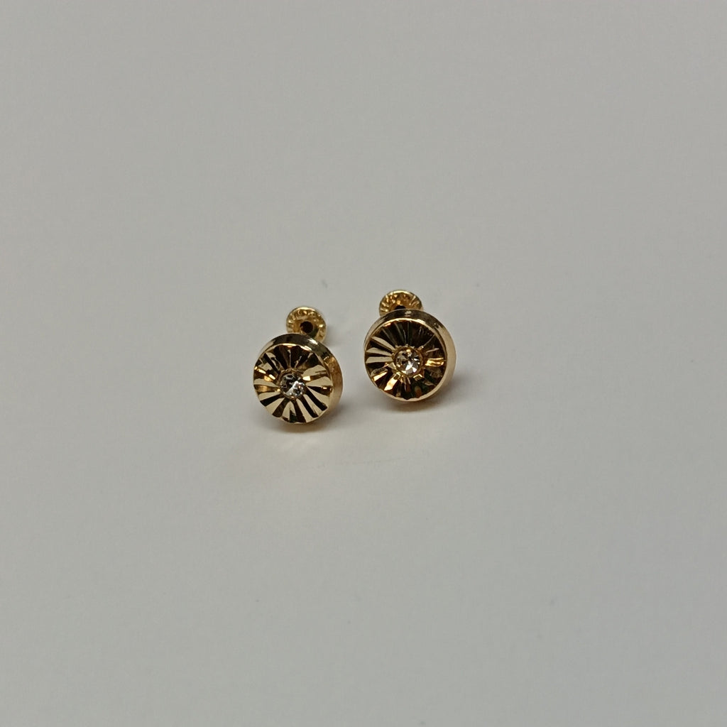 BROQUELES BROQUEL FIG BOTON C CIRCONIA 14K 0.2916 GR (NUEVO)