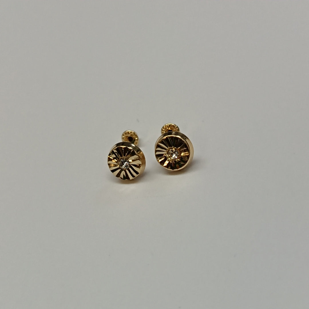 BROQUELES BROQUEL FIG BOTON C CIRCONIA 14K 0.2916 GR (NUEVO)
