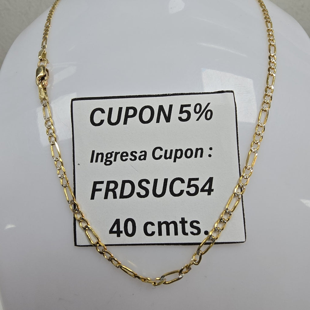 CADENA ORO,RODIADO 14 K 3,60 GRMS (SEMINUEVO)