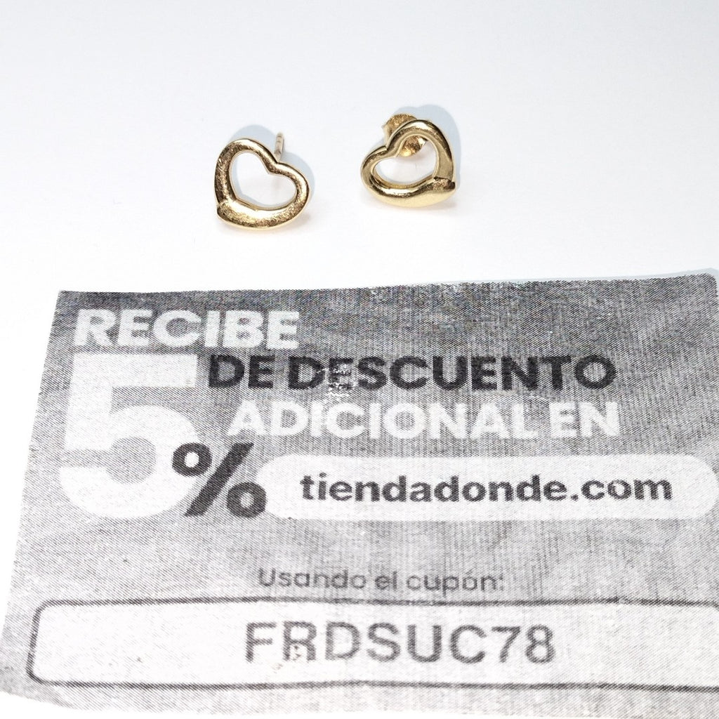 ARETES PAR ORO 14 K 1.2 GRMS (SEMINUEVO)