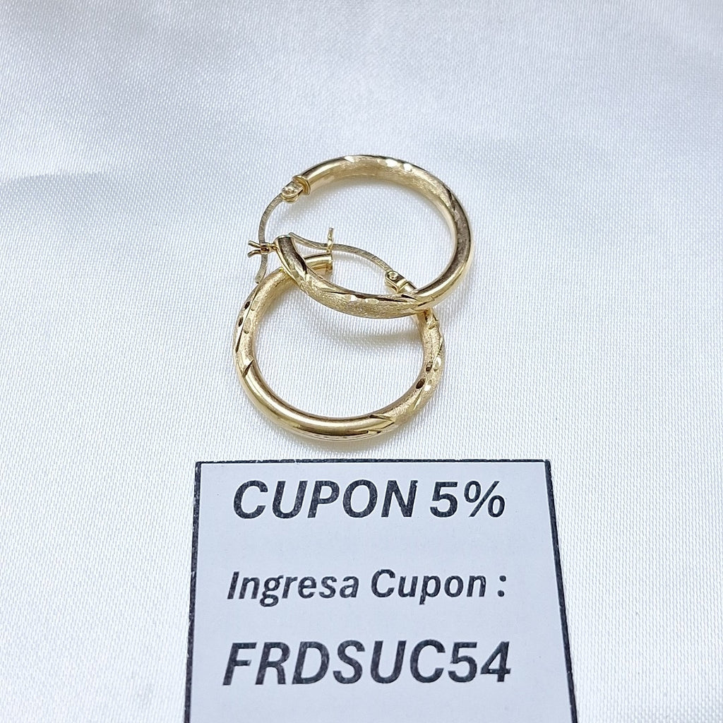 ARRACADAS PAR ORO 14 K 2,40 GRMS (SEMINUEVO)