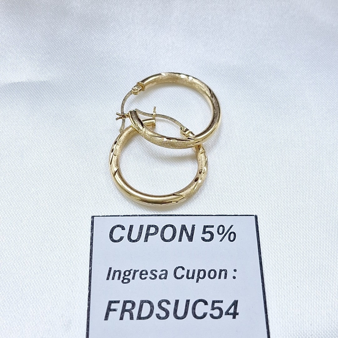 ARRACADAS PAR ORO 14 K 2,40 GRMS (SEMINUEVO)