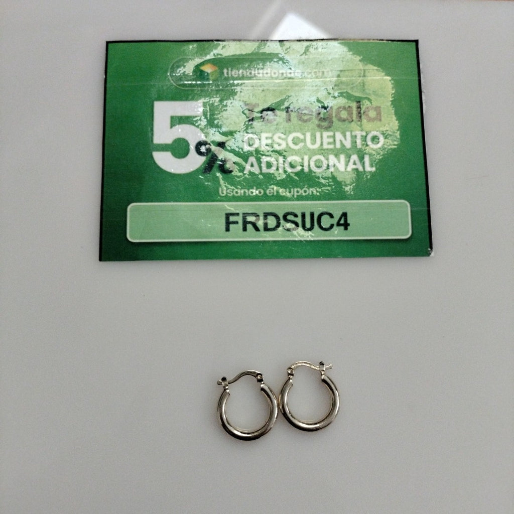 ARETES TEJIDO ARRACADAS LISAS 14K 1.6 GR (NUEVO)