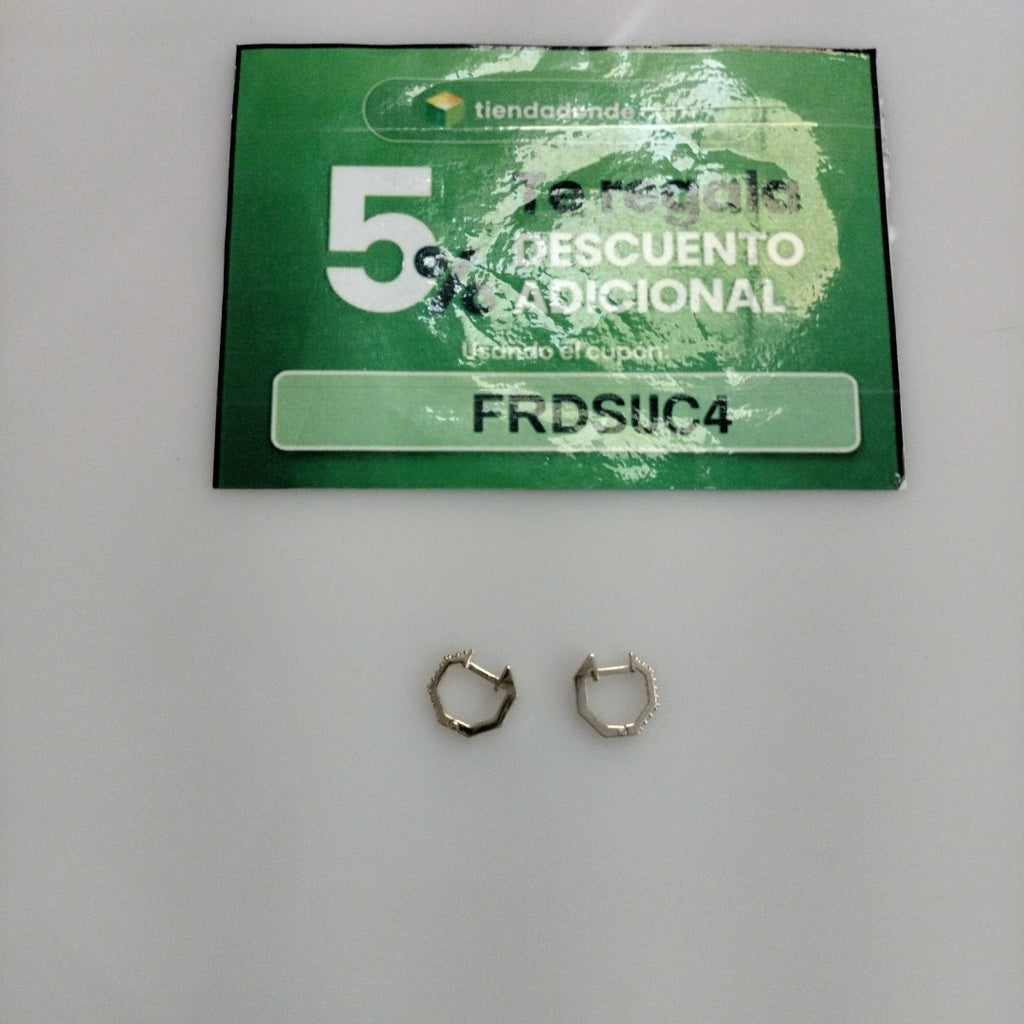 ARETES HUGGIES C CIRCONIAS 14K 1.7 GR (NUEVO)