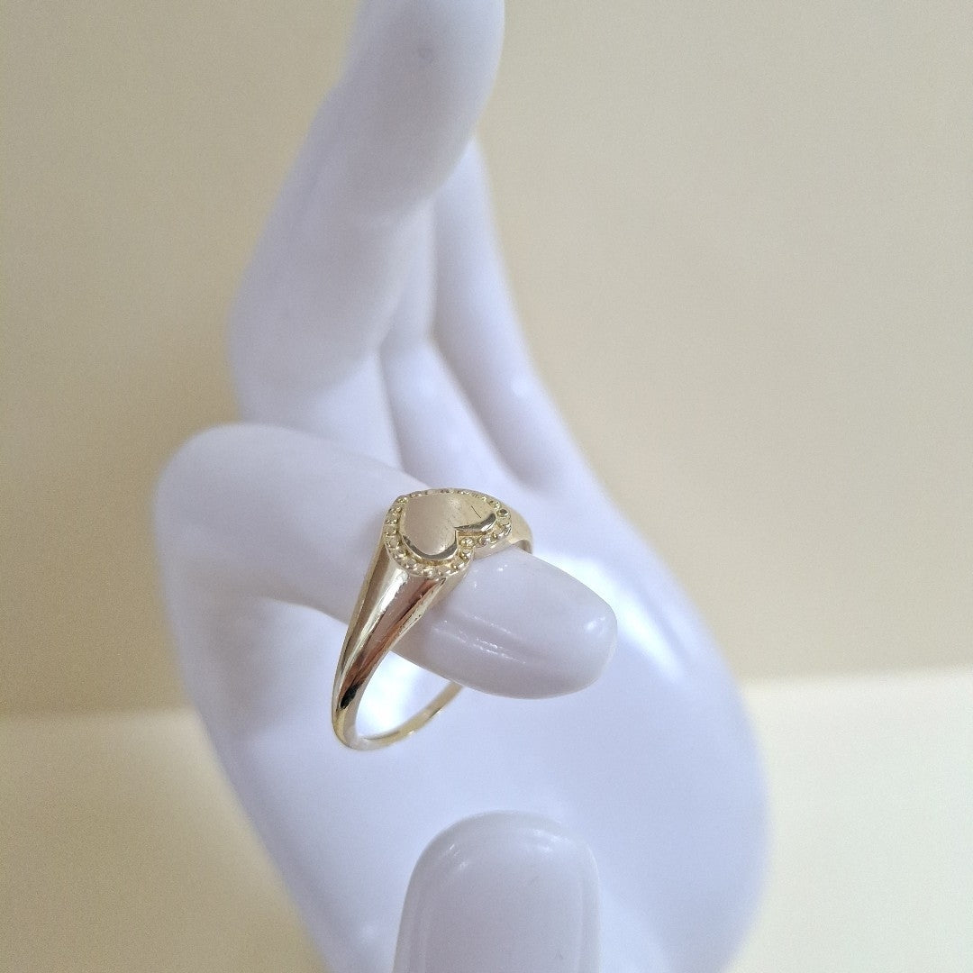 ANILLOS ANILLITO FIG CORAZON 10K TALLA 9 1.7 GR (NUEVO)