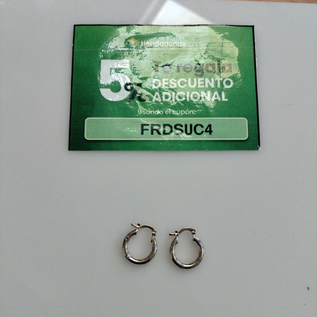 ARETES ARRACADAS COMBINADAS 14K 1.6 GR (NUEVO)