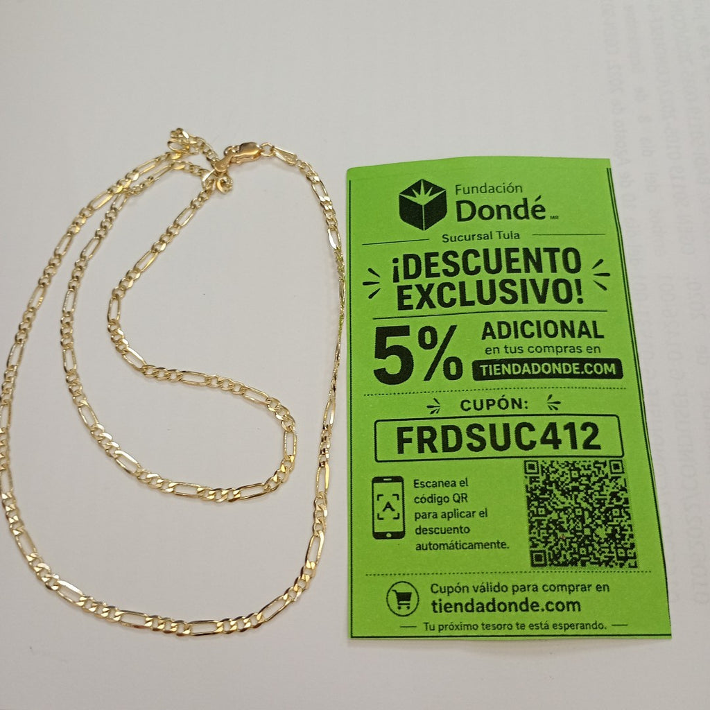 CADENA 3X1 14K 50 CM 4.6 GR (NUEVO)