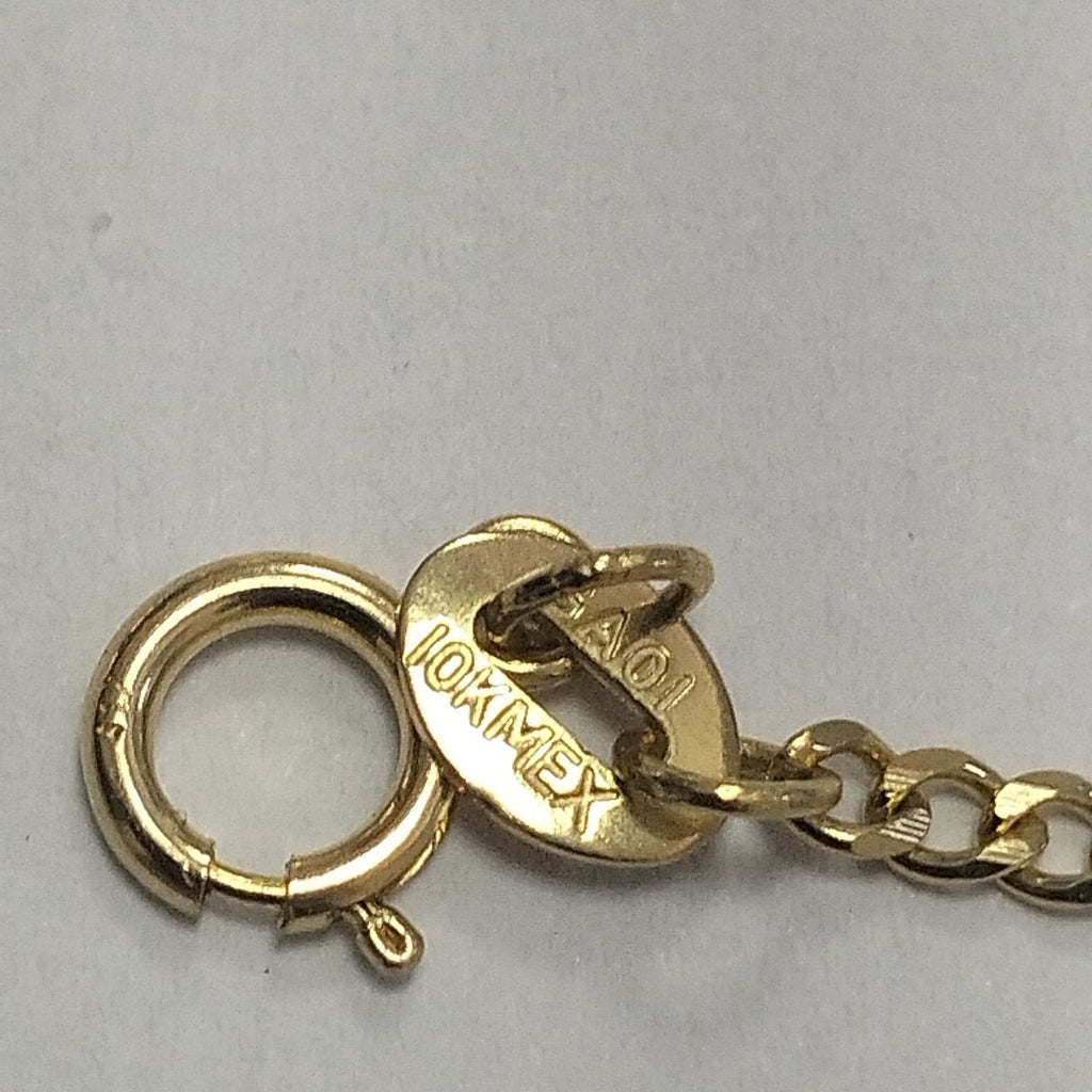 CADENAS TEJIDO BARBADA ORO 10K 55 CM 3.8 GR (NUEVO)
