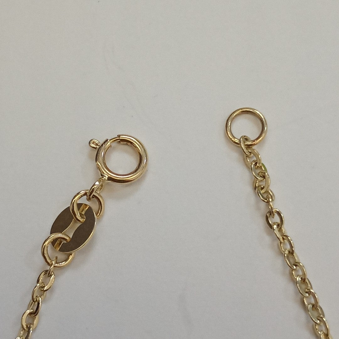 PULSERA TEJIDO ESPECIAL FIG FLORES 14K 18 CM 2 GR (NUEVO)