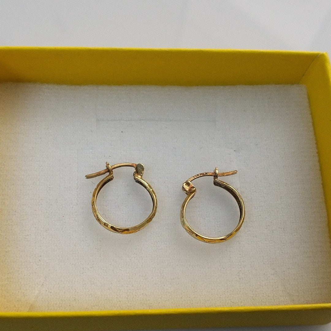 ARRACADAS PAR ORO 14 K 1 GRMS (SEMINUEVO)