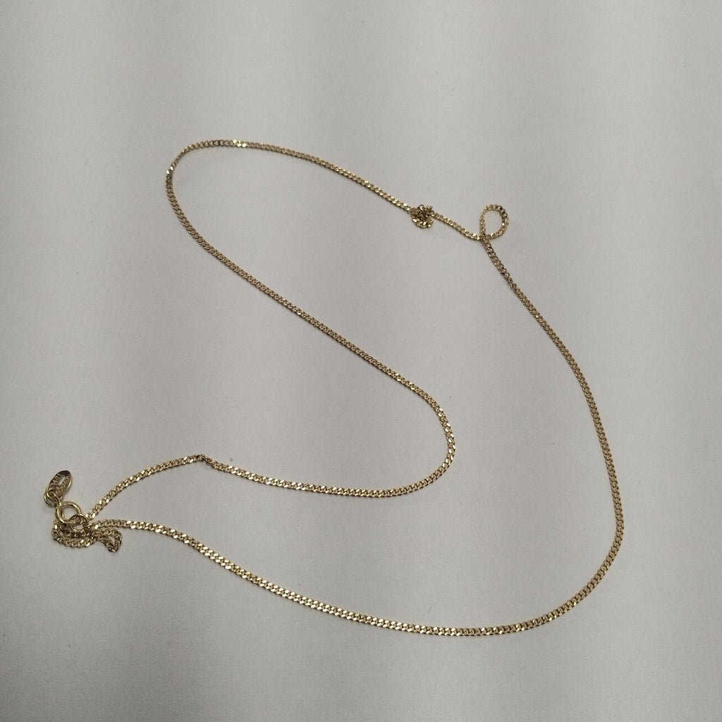 CADENAS TEJIDO BARBADA ORO 10K 55 CM 2.7 GR (NUEVO)