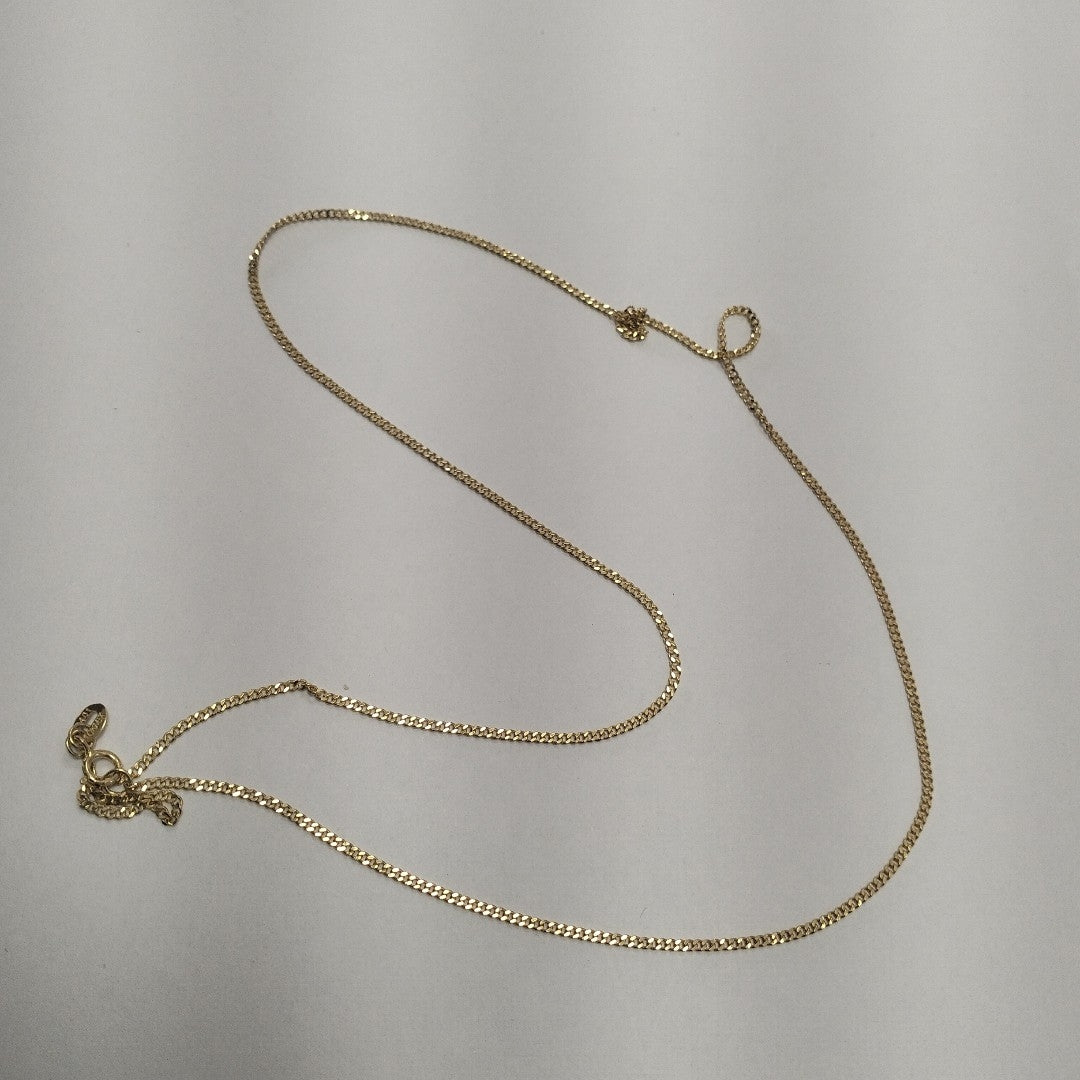 CADENAS TEJIDO BARBADA ORO 10K 55 CM 2.7 GR (NUEVO)