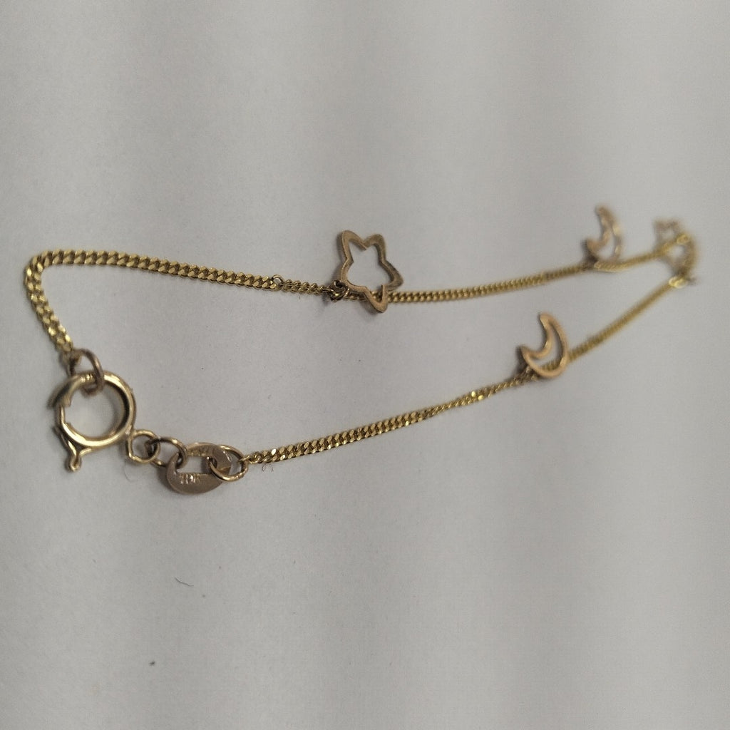 PULSERAS TEJIDO ESPECIAL C/DIJE ORO 10K 18 CM 0.9 GR (NUEVO)
