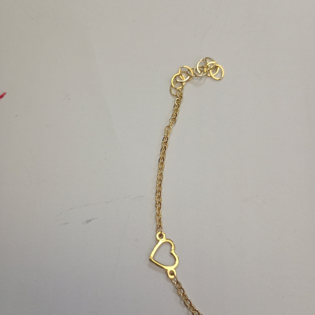 PULSERA ESPECIAL CON CORAZONES 10K 18 CM 1.2 GR (NUEVO)