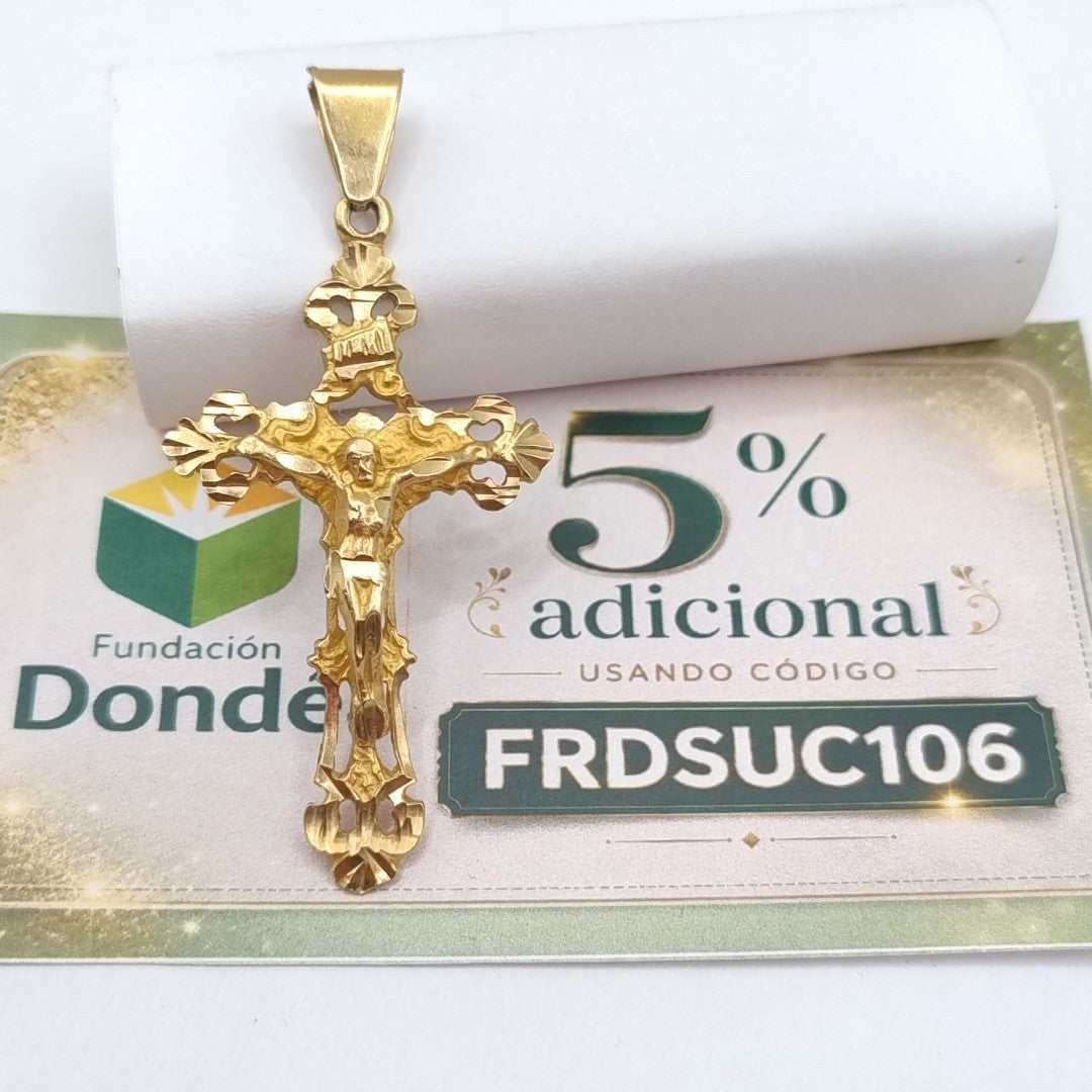 CRUCIFIJO ORO 14 K 4.8 GRMS (SEMINUEVO)