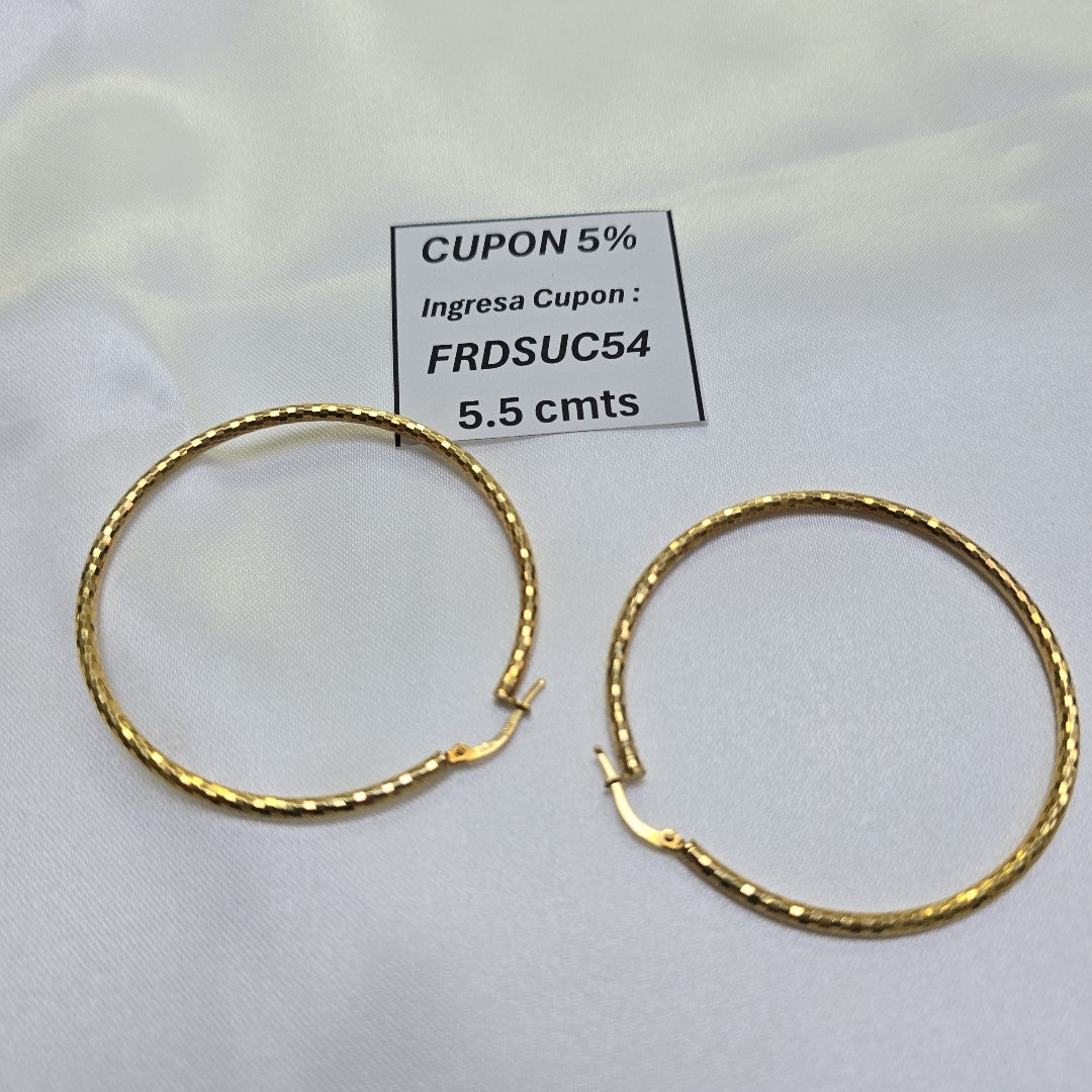 ARRACADAS PAR ORO 14 K 4,40 GRMS (SEMINUEVO)