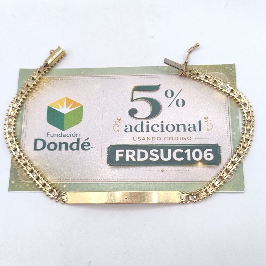 ESCLAVA ORO,ORO COMBINADO 14 K 8,50 GRMS (SEMINUEVO)