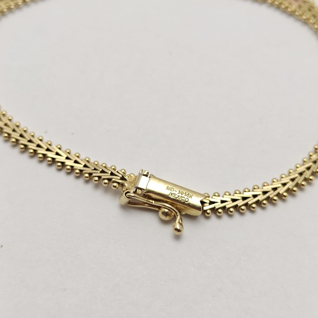 PULSERA ORO COMBINADO 14 K 9,00 GRMS (SEMINUEVO)