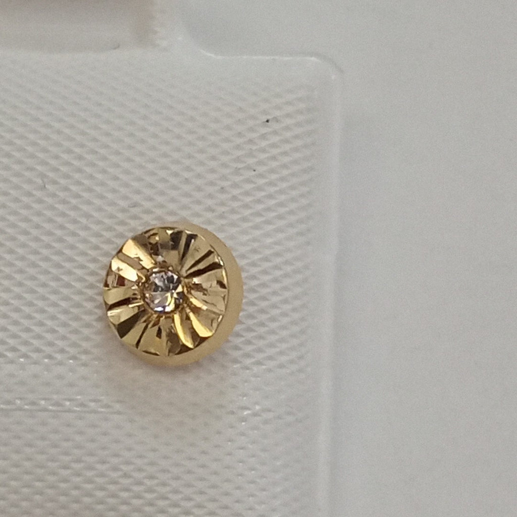 BROQUELES BROQUEL FIG BOTON C CIRCONIA 14K 0.2916 GR (NUEVO)
