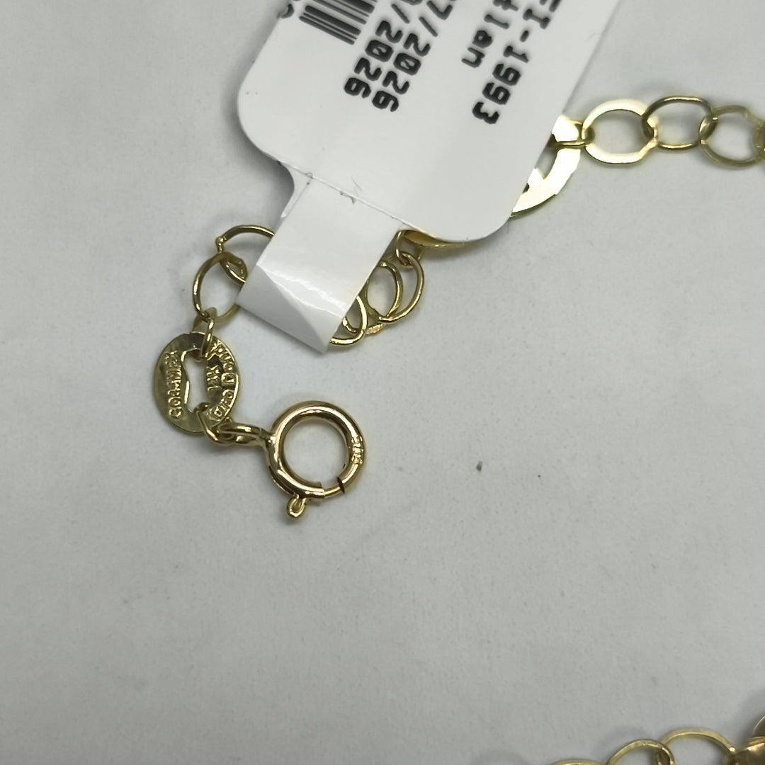 PULSERA ESPECIAL 14K 18 CM 1.5 GR (NUEVO)